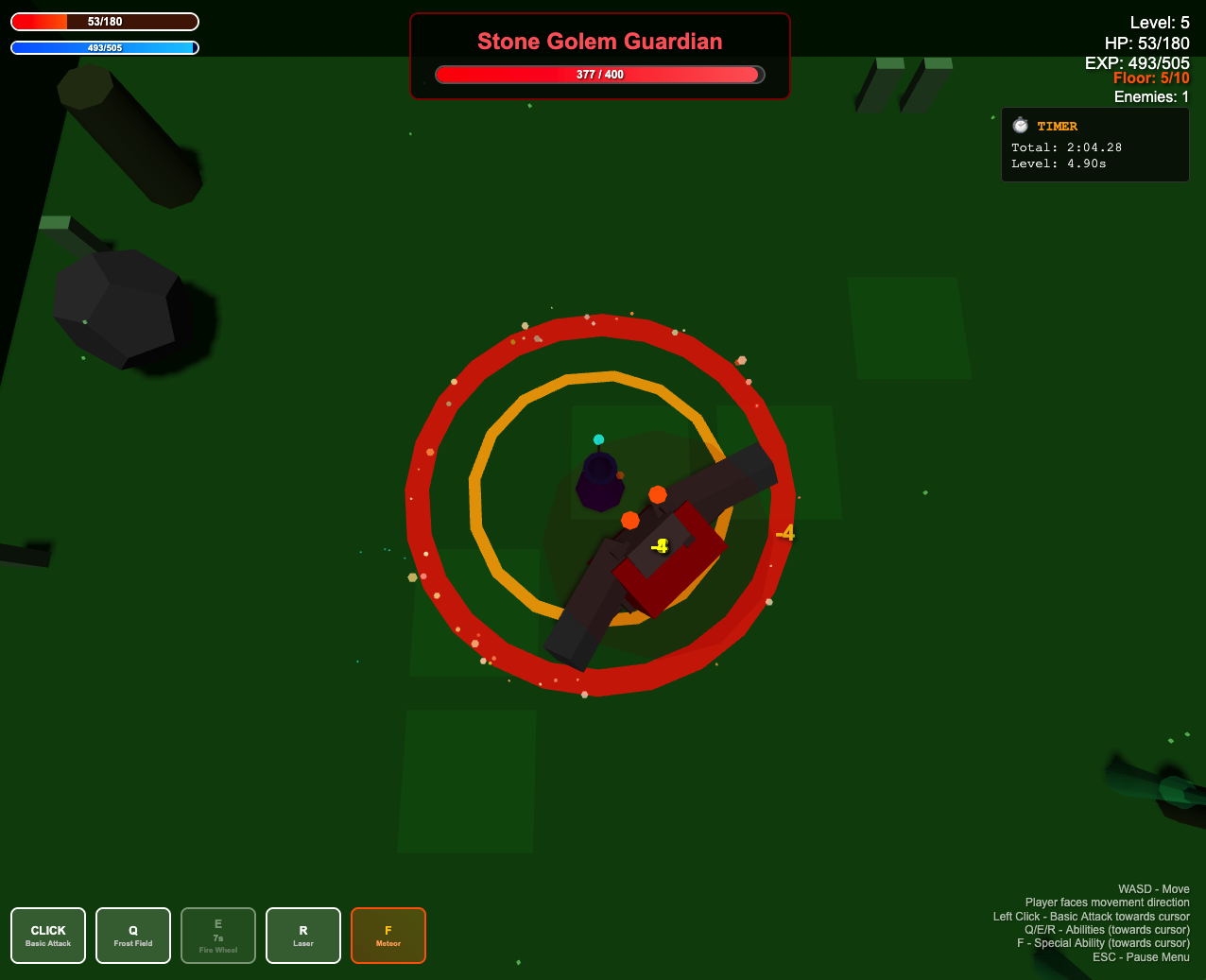 Screenshot depecting improved movement system with better animations